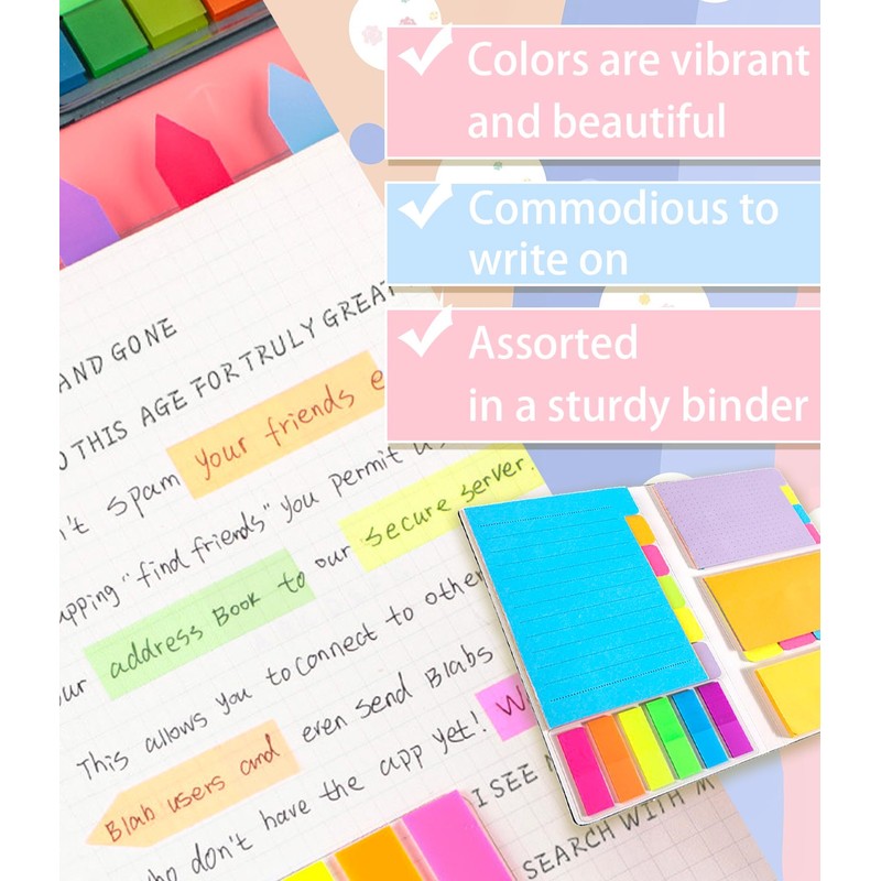 Sticky Notes Set 410 Pack, Divider Sticky Notes Tabs,Planner Sticky