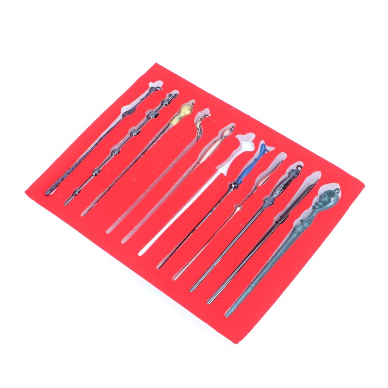 Keychain Necklace Wand Set Alloy 11Pcs Magic Wand Sticks with