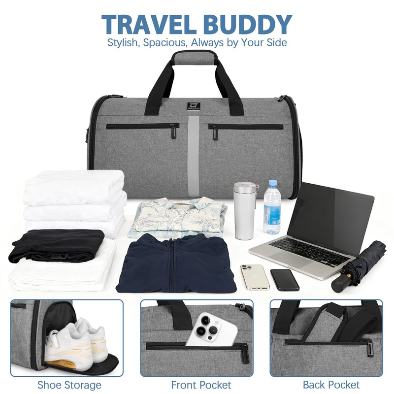 Garment Bags for Travel,50L Carry on Convertible Garment Duffle bag