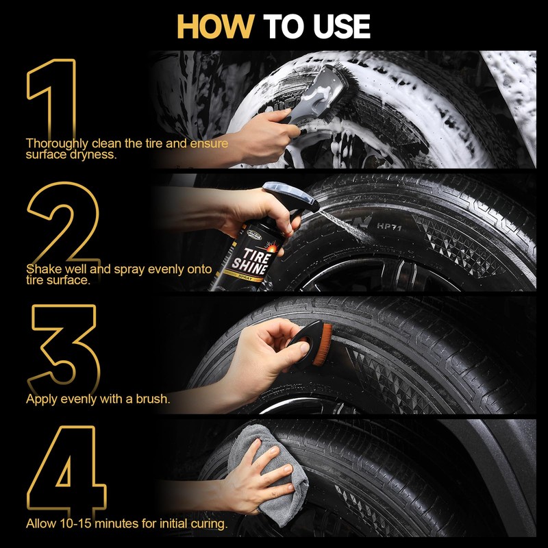 toretark Tire Shine Spray, Ceramic Tire Coating, Not a Dressing,