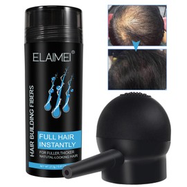 ELAIMEI 27.5g Hair Building Fibers with Spray Applicator Even Fine Spraying Full Hair Instantly for Fuller Thicker Natural-looking Hair