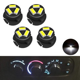 SMD AC Climate Heater Control LED Light Bulbs Kit Replacement for Dodge Ram 1500 2500 3500 2003-2008 T5/T4.7 Neo Wedge HVAC White Lights