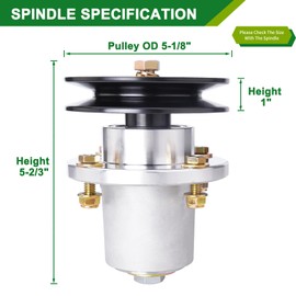 JSXDNWYJ 037-2000-00 037-2050-00 037200000 037205000 Spindle 033-4820-00 Pulley Fit for Bad Boy Mower, Compatible with Bad Boy MZ & MZ Magnum 42", 48" Deck Assembly(3pack)