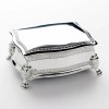 Elegance Silver Plated Square Victorian Jewelry Box