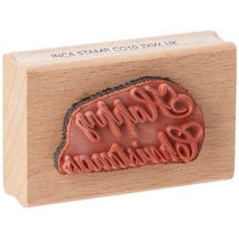 Art Stamps Scripted Christmas Inca Stamp, Black, 25 x 46 mm