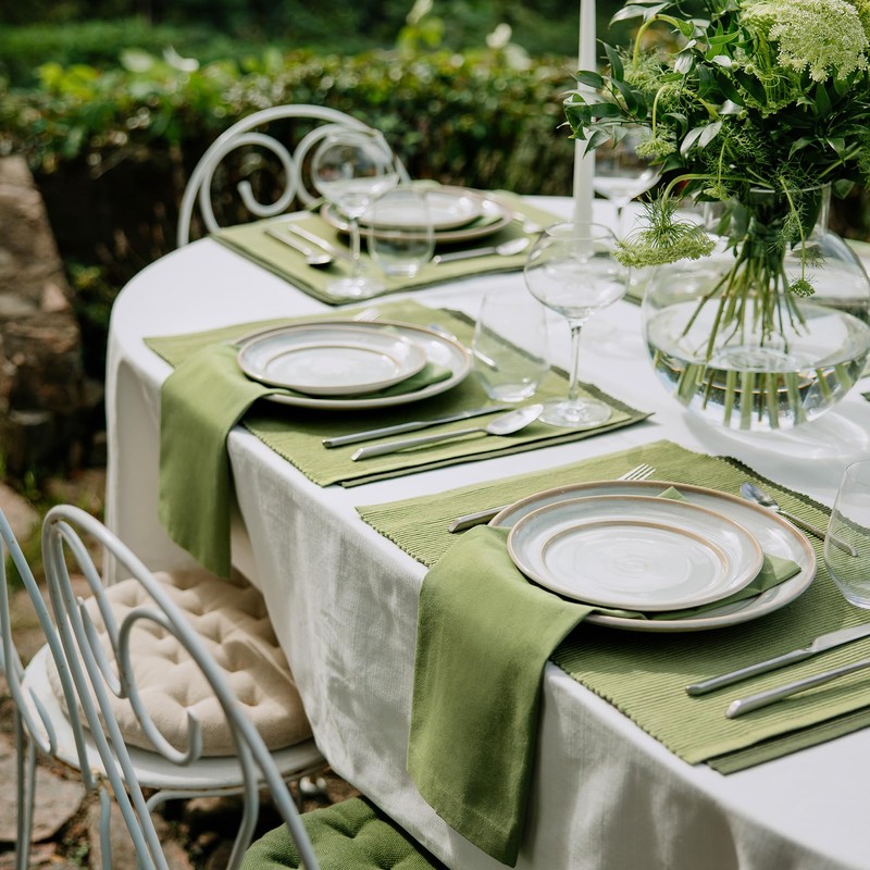 LINUM Plain Pack of 4 Placemats 35 x 46 cm