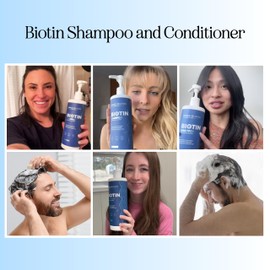 Rosemary and Biotin Shampoo for Thinning Hair - Vegan Volumizing Shampoo for Fine Hair with B Vitamins Argan Oil & Tea Tree Essential Oil - Paraben Silicone and Sulfate Free Vegan Formula (32 Fl Oz)