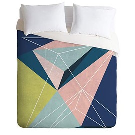 Society6 Susana Paz Area #2 Duvet Cover Set with Pillowcase(s), King, Agate Gold Glitter 1