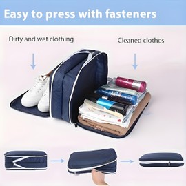 IOZO Compression Packing Cubes,Compressible Expandable Travel Packing Organizer,Lightweight Travel Bags Luggage Organizers,Travel Essentials Compression Cubes for Carry on Suitcases (Pure Black)