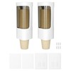 QWORK Wall Mounted Paper Cup Dispenser Set – 2 Pack,