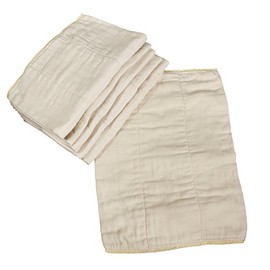 OsoCozy Unbleached Prefold Cloth Diapers – Soft and Absorbent Baby Diapers Made of 100% Unbleached Cotton - 14.5"x21", Fits 15-30 Lbs. - Diaper Service Quality (DSQ), (Regular, 4x6x4 Layering)