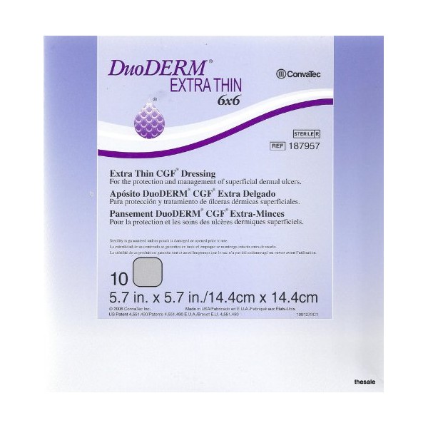 Duoderm Extra Thin Cgf Dressing 6 x 6 in./Box of