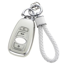 YO&YOYE for Subaru Key Fob Cover with Keychain, Soft TPU Key Case Fit for Ascent BRZ Crosstrek Forester Impreza Legacy Outback WRX STI Smart Key