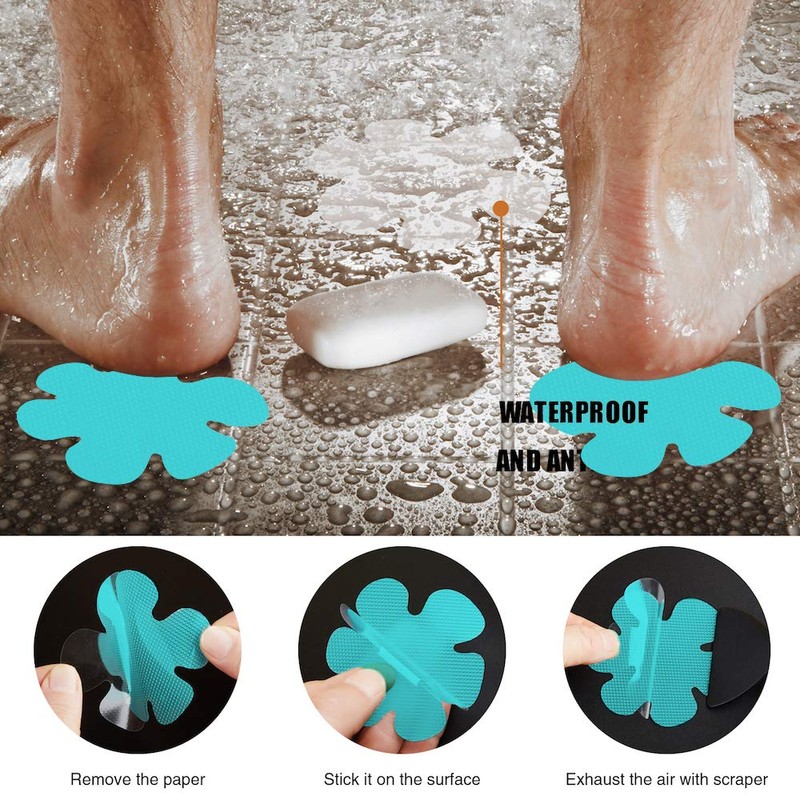 Secopad Bathtub Stickers Non-Slip, 24PCS Safety Shower Treads Adhesive Appliques