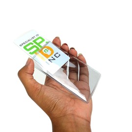 Clear Heavy Duty Vinyl Vertical Proximity Card Holder by Specialist ID, Packaged and Sold Individually