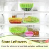 60 Pcs Reusable Food Covers, Clear Elastic Food Storage Covers