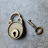 Antique Bear Brass Padlock with Key Padlock