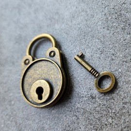 Antique Bear Brass Padlock with Key Padlock
