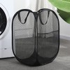2 Pack Pop Up Collapsible Laundry Baskets, Foldable Mesh Popup