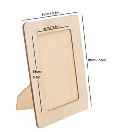 kukmakri 30 Pack Unfinished Wooden Picture Frames Set with 4x6 inch Photos, Wooden Frames for Crafts, Standing Postcard & Photos Picture Frame Set –Suitable for Crafts DIY, Souvenir decoration