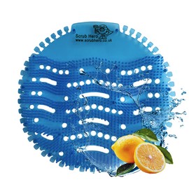 10 Pack - Urinal Screen Deodorizer | Anti-Splash Urinal Mats with Slanted Bristles | Odour Eliminator & Toilet Freshener | Long-Lasting 30 Days | Fits All Urinals Inc Waterless (Blue, 10 Pack)