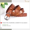 JASGOOD Women Hollow Flower Leather Belt for Jeans Pants Soft