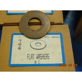 FASTENERS LOT OF 2 Flat Washer Silicon Bronze  3/4" ID  x  1-7/8" OD x  0.102 Thick