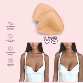 Snowy pad Sticky Inserts - Instant Boost Double Sided Adhesive Bra Cup,Double Sided Adhesive Push-Up Bra Inserts  ,Outfit Enhancer, Push Up Ultra Boost Inserts for Women - Fitted, Clothing, Clothing Fitted Underwear Lady Comfort - Size: D
