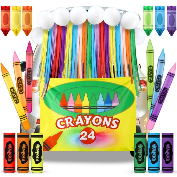 Tisancy Tisancy Halloween Crayons Trunk or Treat Car Decorations Kit