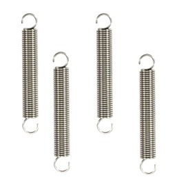 CLKE 4 pieces stainless steel tension springs with hooks, 1.2 x 10 x 70 mm tension springs with hooks, tension spring tension spring 70 mm free length, outer diameter 10 mm, wire diameter 1.2 mm
