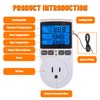 HUAREW 110V Digital Temperature Controller, LCD Screen Heating Cooling Thermostat