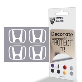 IPG Compatible with Accord Civic Element CRV CRZ JDM Center Cap Overlay Wheel Tire Decals Stickers (Logo: 2" / Center Cap:2.25") (4 Units) Personalize Your Vehicle (Gloss White)