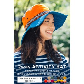 Nakota 2-Way Activity Hat, Trekking Hat, Safari Hat, Wide Brim Hat, Outdoor, Camping, Men's, Women's, Kids, Festivals, Climbing, Navy × Beige