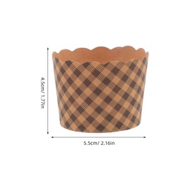 Cabilock 50pcs Brown Disposable Paper Cupcake Liners, Round, Everyday Baking, Christmas, Birthday