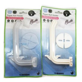 Topzone 2 piece of Self Adhesive reusable Damagefree Self-Adhesive Toilet Paper Roll Hol