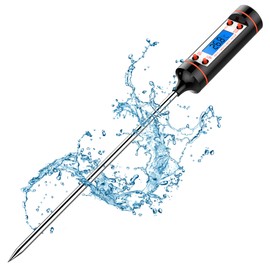 ANSTA Küchenthermometer, Kochthermometer, digitales Kochthermometer mit sofortiger Ablesung, lange Sonde, Korrosionsschutz