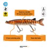 Hard Bait 3D Hard Pike 3'-6' 2 oz - Black/Orange