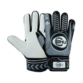 Junior Football Goalkeeper Gloves for Boys, Kids, and Youth Soccer Goalie Gloves with Super Grip Palms and Durable Protection (Grey, 4)