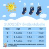 SUOSDEY Non-Slip Socks for Children, 12 Pairs of ABS Non-Slip