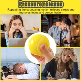 YANGUN 12 Pcs Foam Balls, Soft Foam Sponge Sports Balls, Sponge Balls, Foam Tennis balls, Mini Soft Play Tennis Balls for Kids Boys & Girls And Adults 60 mm (Tennis)