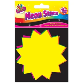 THE ART BOXARTBOX 10x10cm Fluorescent Stars (Pack of 40), Assorted, 6219