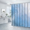 Abstract Marble Shower Curtain, Light Blue Pattern Modern Shower Curtains
