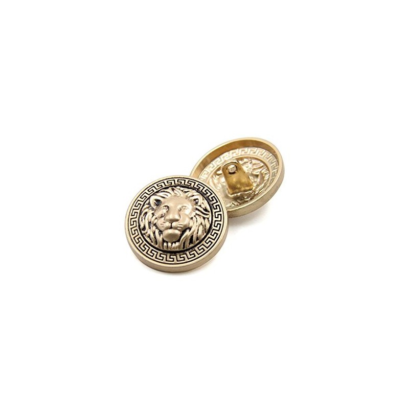 14PCS Clothes Button - 8Pcs×20mm and 6Pcs×25mm Lion Head Metal