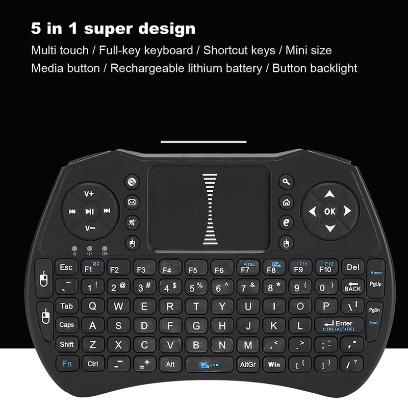 Mini Wireless Keyboard Remote 2.4GHz USB Reciver QWERTY for Android