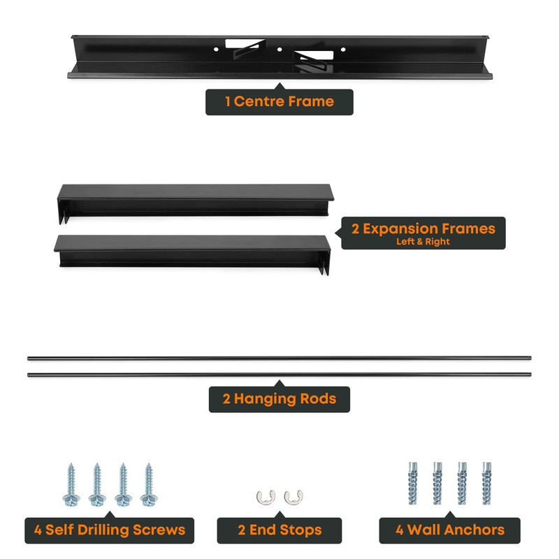 Stanbroil Adjustable Rod and Valance Kit for Fireplace Mesh Screen