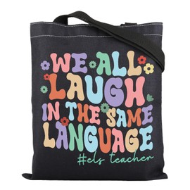 ENSIANTH ESL Teacher Tote Bag English Language Learners Gift Second Language Teacher Appreciation Gift Back to School Gift (els bag CA)