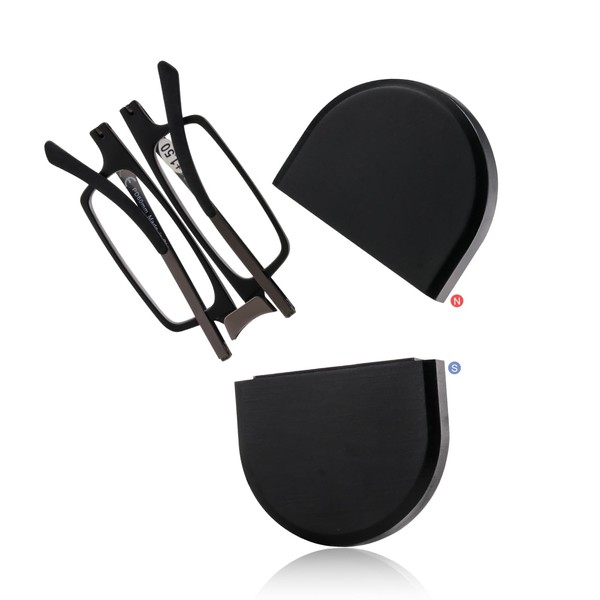 SKYOAK Durable Evolved Case Ultralight and Thin Folding Reading Glasses