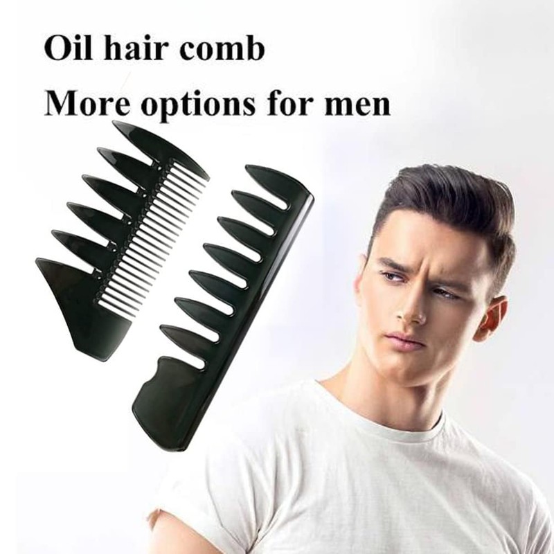 Professional Hair Styling Comb Set, Black, Wide Tooth Detangling Combs,