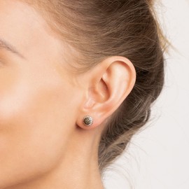 Champagne Bamboo Earrings, Sterling Silver Silver Sterling silver Silver Precious metal, Cubic Zirconia Crystal