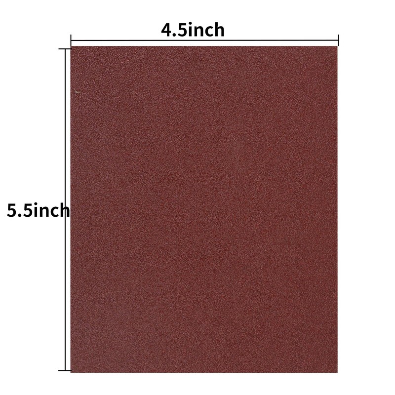 1/4 Sheet Sandpaper 5.5" x 4.5" Hook and Loop Sanding